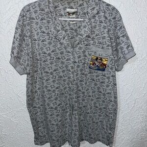 Vintage Walt Disney World Button Down Shirt with Embroidered Mickey Mouse
